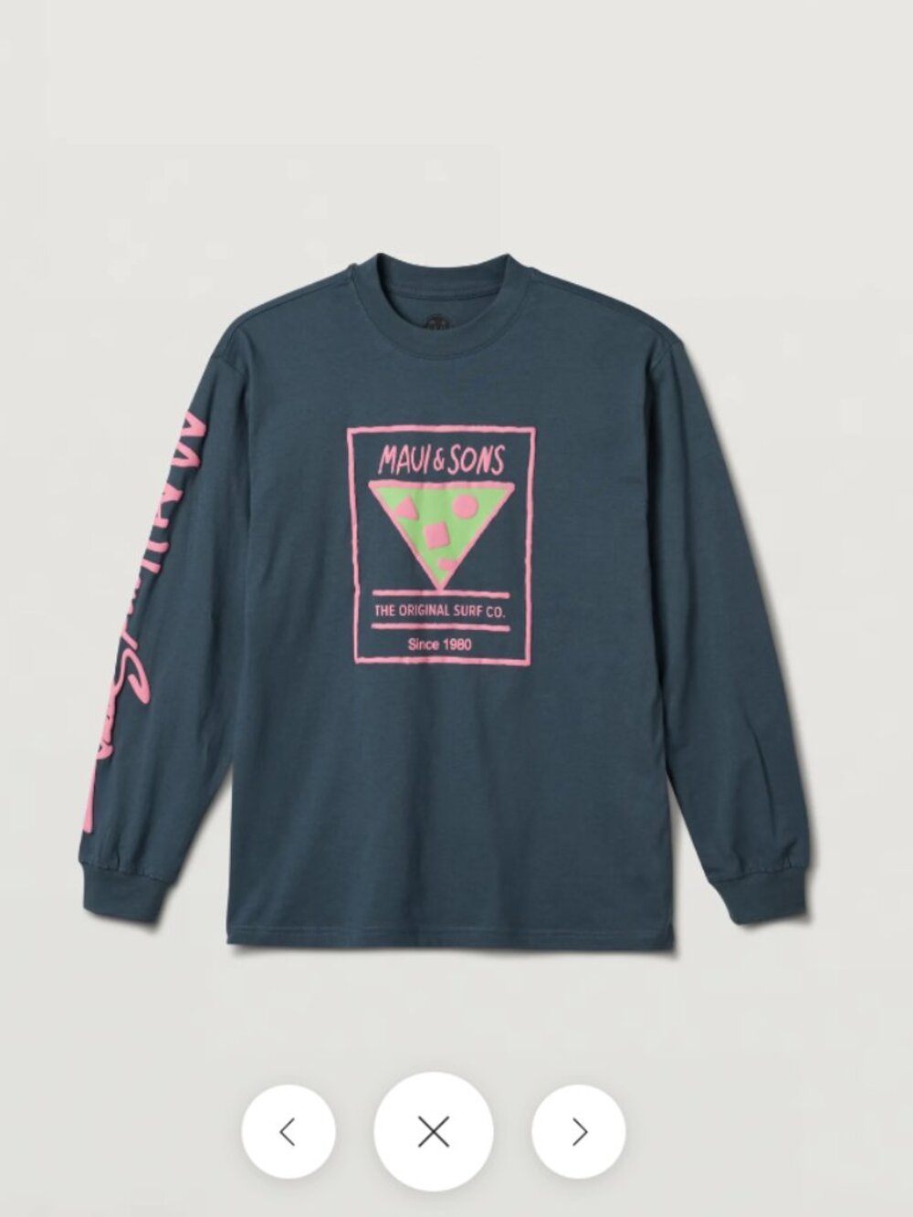 Maui and Sons Rising Sun Long Sleeved Shirt | In XL, Storm | NWT